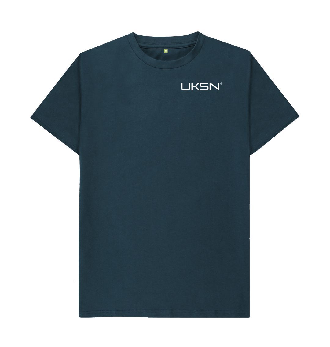 Denim Blue UKSN Deluxe Memberware Mens Logo T-shirt