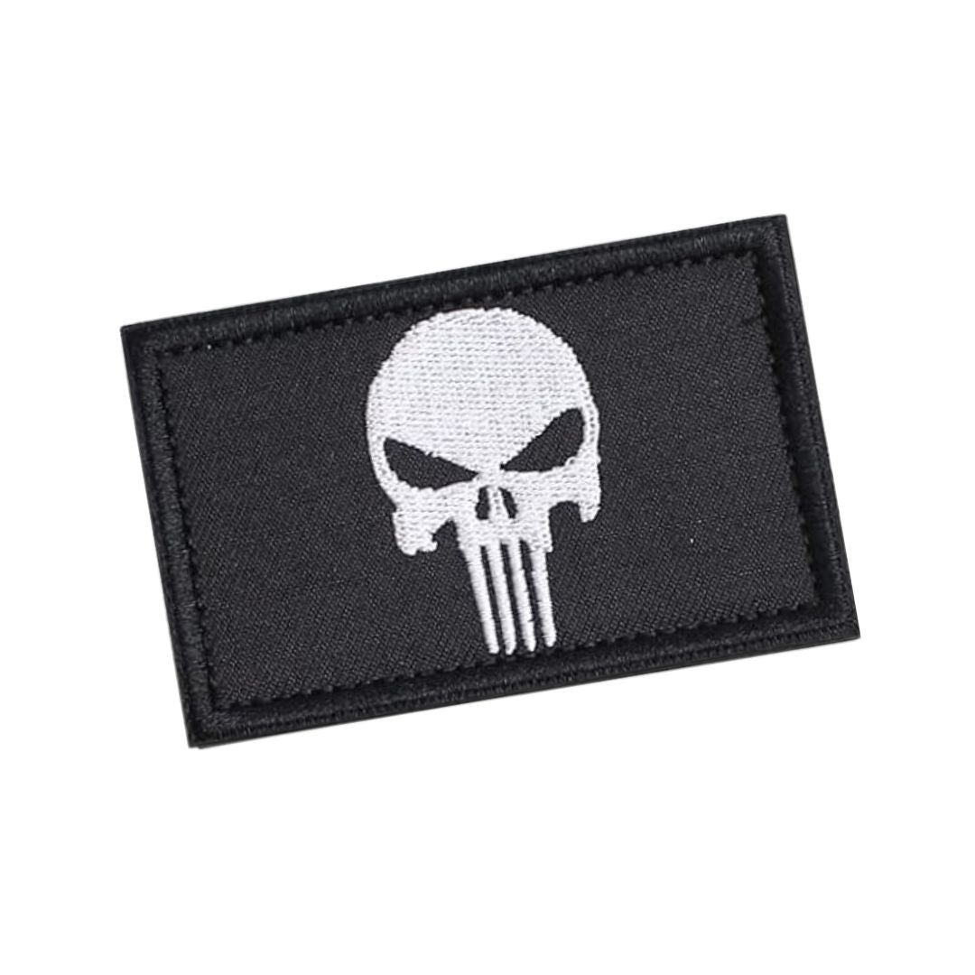 Black Punisher Skull Velcro Patch - Tactical Morale Patch