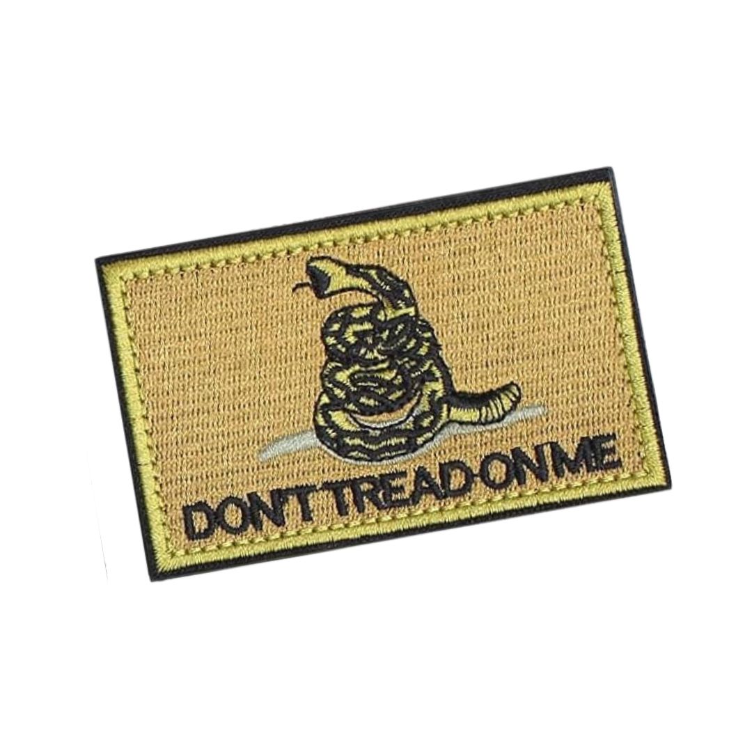 Gold Dont Tread on Me Gadsden Flag Velcro Patch - Tactical Morale Patch