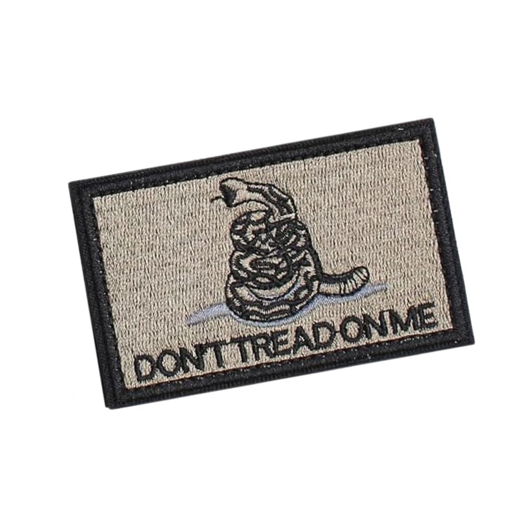 Tan Dont Tread on Me Gadsden Flag Velcro Patch - Tactical Morale Patch