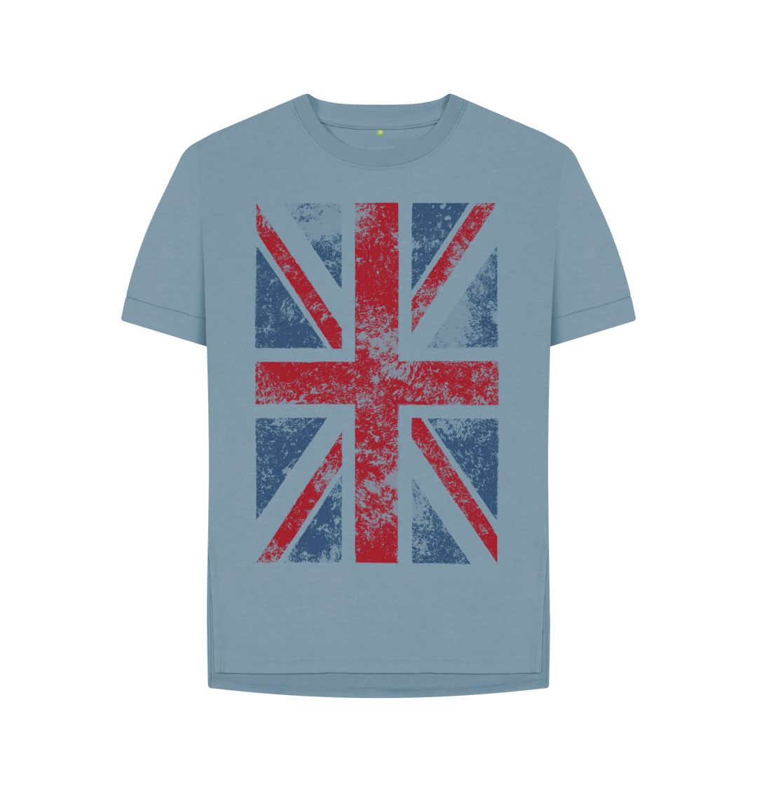 Stone Blue P1AN Union Jack Womans T-shirt
