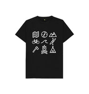 Black P1AN Outdoor Activity Childrens T-shirt