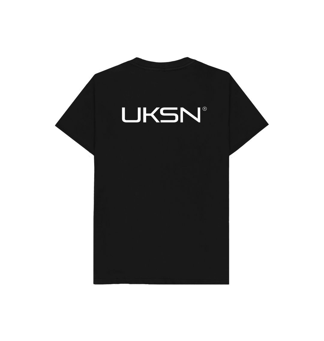Black UKSN Deluxe Memberware Childrens Logo T-shirt