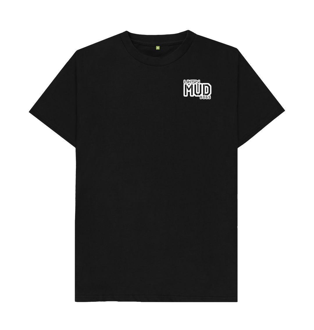 Black UKSN MUD Dogs Official Charter Mens T-Shirt