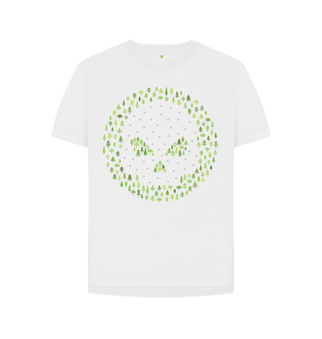 White P1AN Tree Skull Womans T-shirt