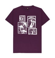 Purple P1AN Fungi Mens T-shirt