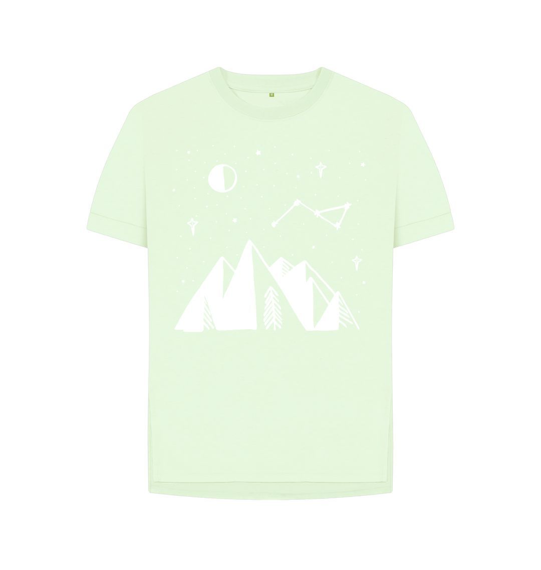 Pastel Green P1AN Night Sky Womens T-shirt