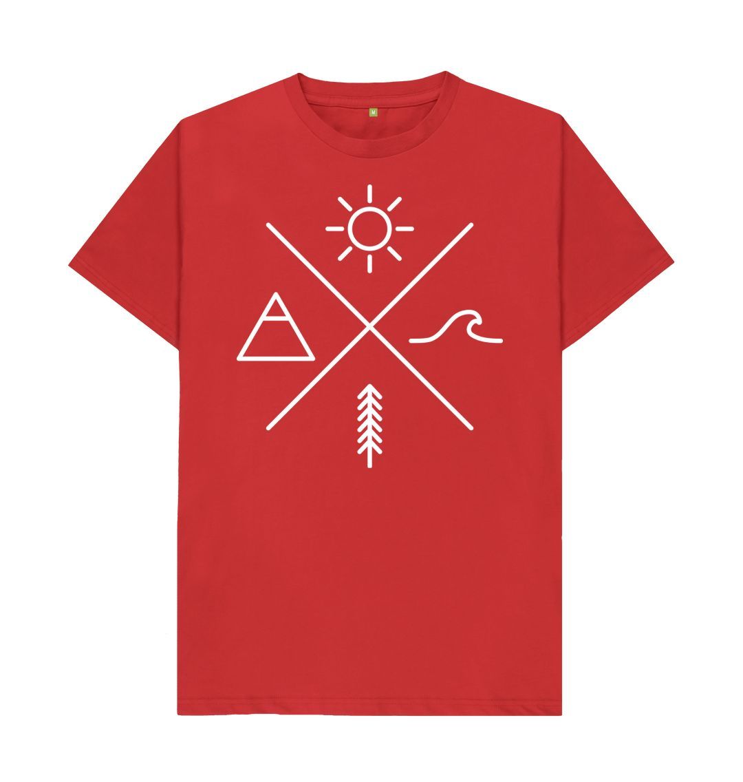 Red P1AN Elemental Mens T-shirt