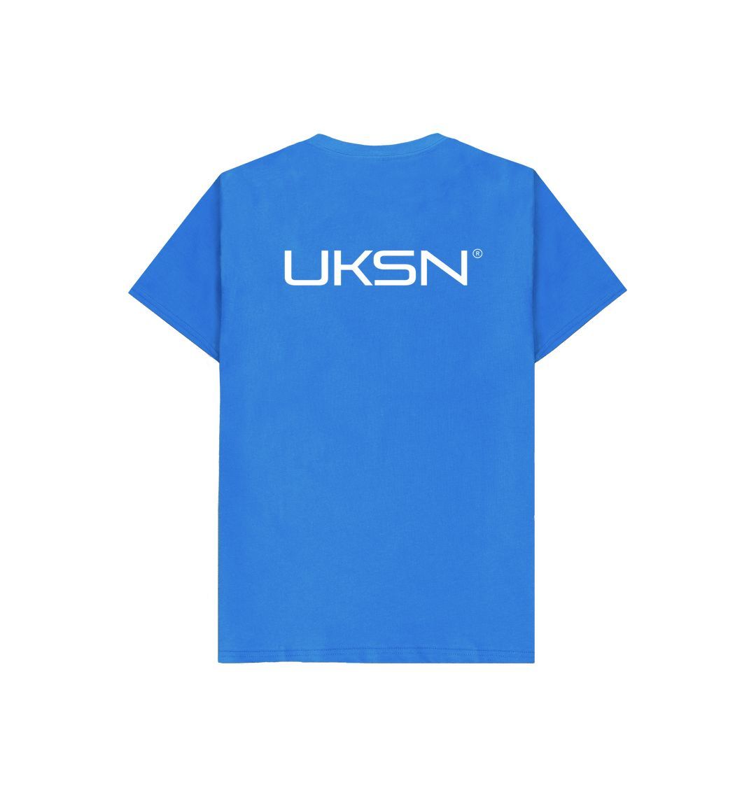 Bright Blue UKSN Deluxe Memberware Childrens Logo T-shirt