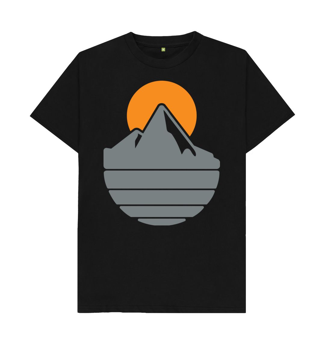 Black P1AN Sunset Mens T-shirt