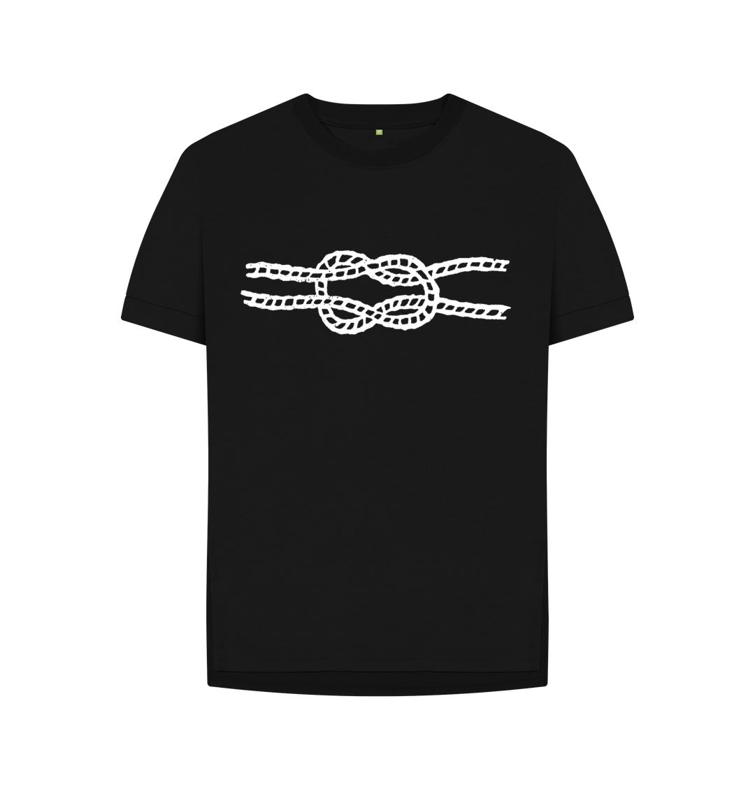 Black P1AN Knot Womens T-shirt