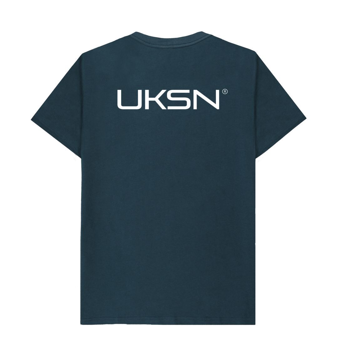 Denim Blue UKSN Deluxe Memberware Mens Logo T-shirt