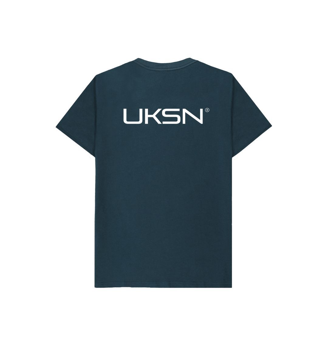 Denim Blue UKSN Deluxe Memberware Childrens Logo T-shirt