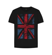 Black P1AN Union Jack Womans T-shirt