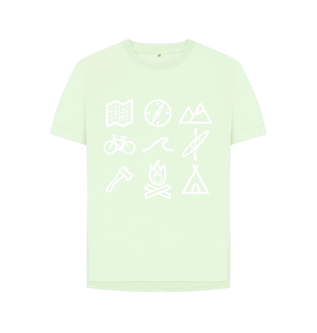 Pastel Green P1AN Outdoor Activity Womens T-shirt