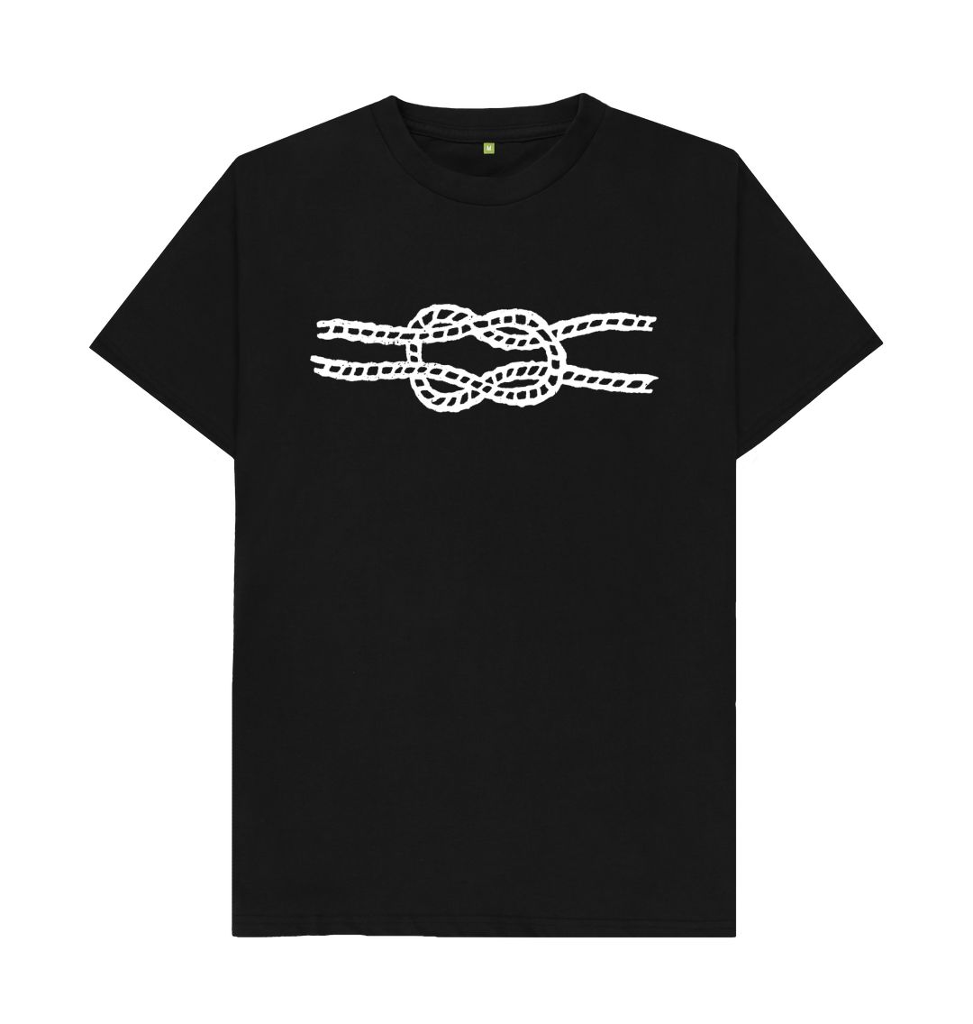 Black P1AN Knot Mens T-shirt
