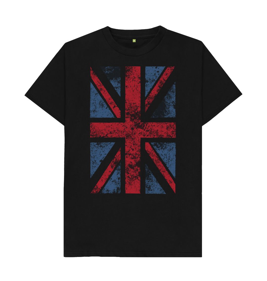 Black P1AN Union Jack Mens T-shirt