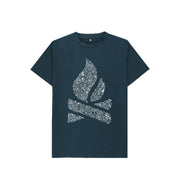 Denim Blue P1AN Camp Fire Childrens T-Shirt