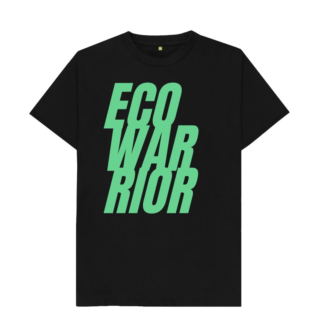 Black P1AN Eco Warrior Mens T-shirt