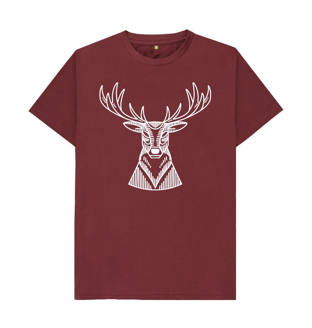Red Wine P1AN Stag Mens T-shirt
