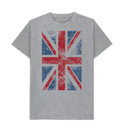 Athletic Grey P1AN Union Jack Mens T-shirt