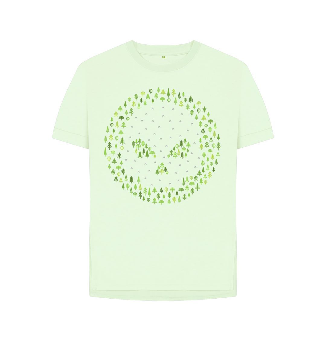 Pastel Green P1AN Tree Skull Womans T-shirt