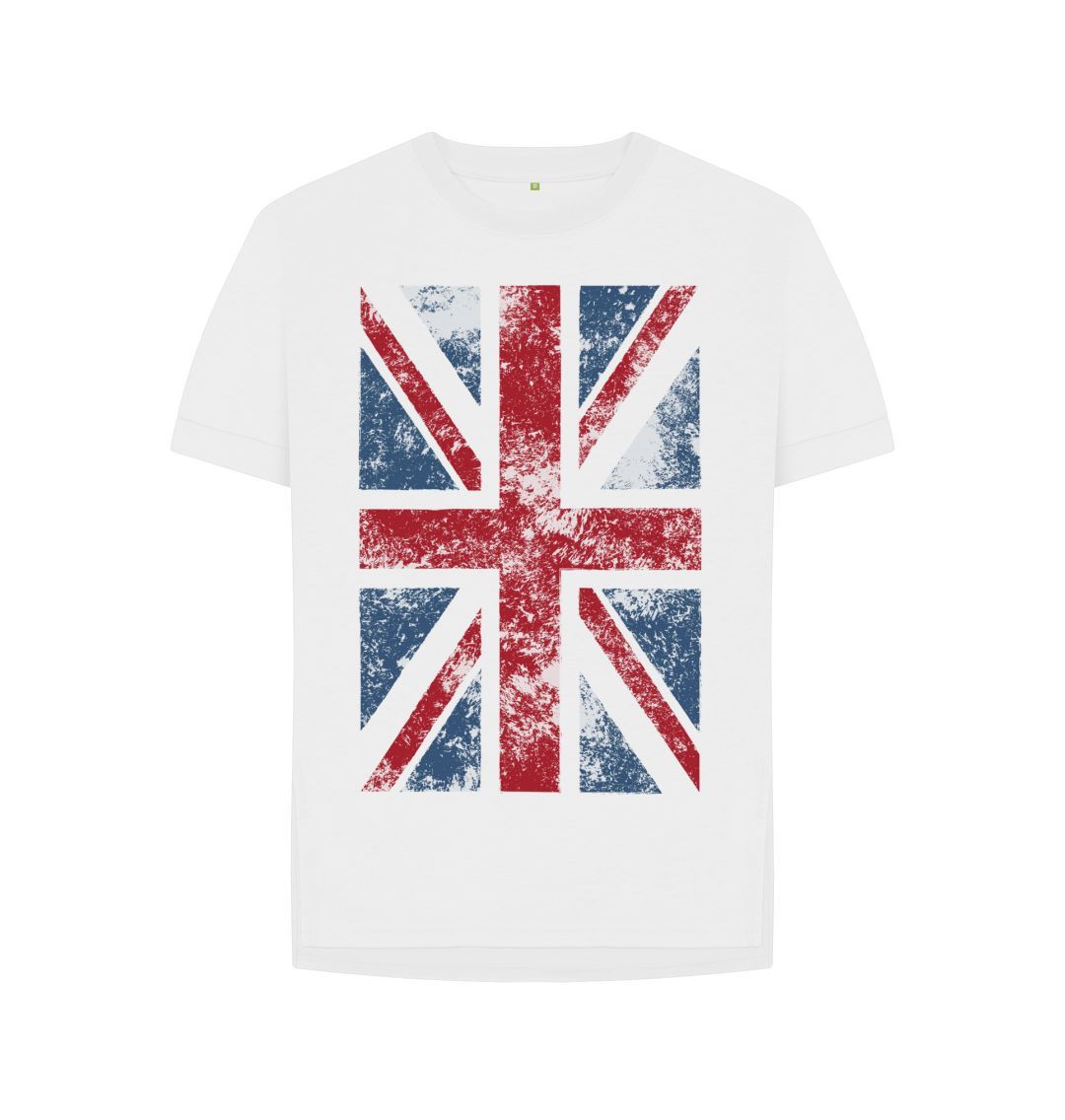 White P1AN Union Jack Womans T-shirt