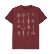 Red Wine P1AN Trees Mens T-shirt