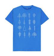 Bright Blue P1AN Trees Mens T-shirt