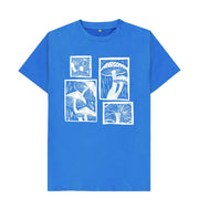 Bright Blue P1AN Fungi Mens T-shirt